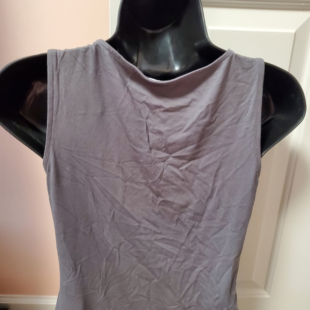 New York & Company Sleeveless Ruched Chiffon Top - Picture 12 of 13
